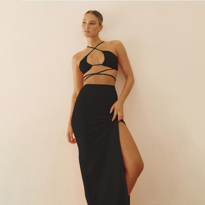 European And American Style Summer New Women's Clothing Sexy Cutout Vest Fashion Slim Fit Slit Skirt Suit Women 10 1740376434775560192.jpg
