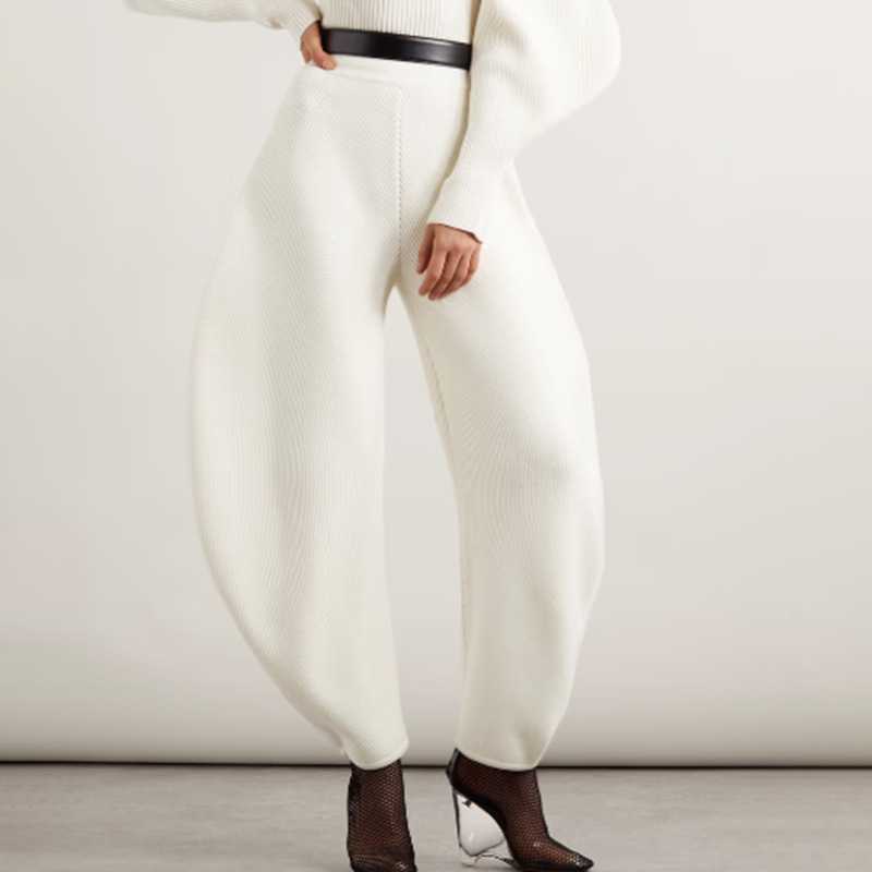 High Waist Profile Knitted Long Solid Color Women's Flab Hiding Street Hipster Pants 9 1740939759691370496.jpg