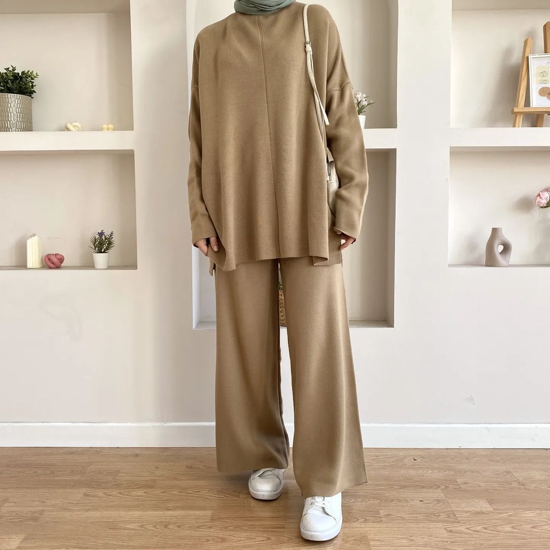 Women's Casual Woolen Sweater Wide-leg Trousers Suit 6 2542ef15 7f77 44a7 9c2d 74b5594d8a0b.jpg
