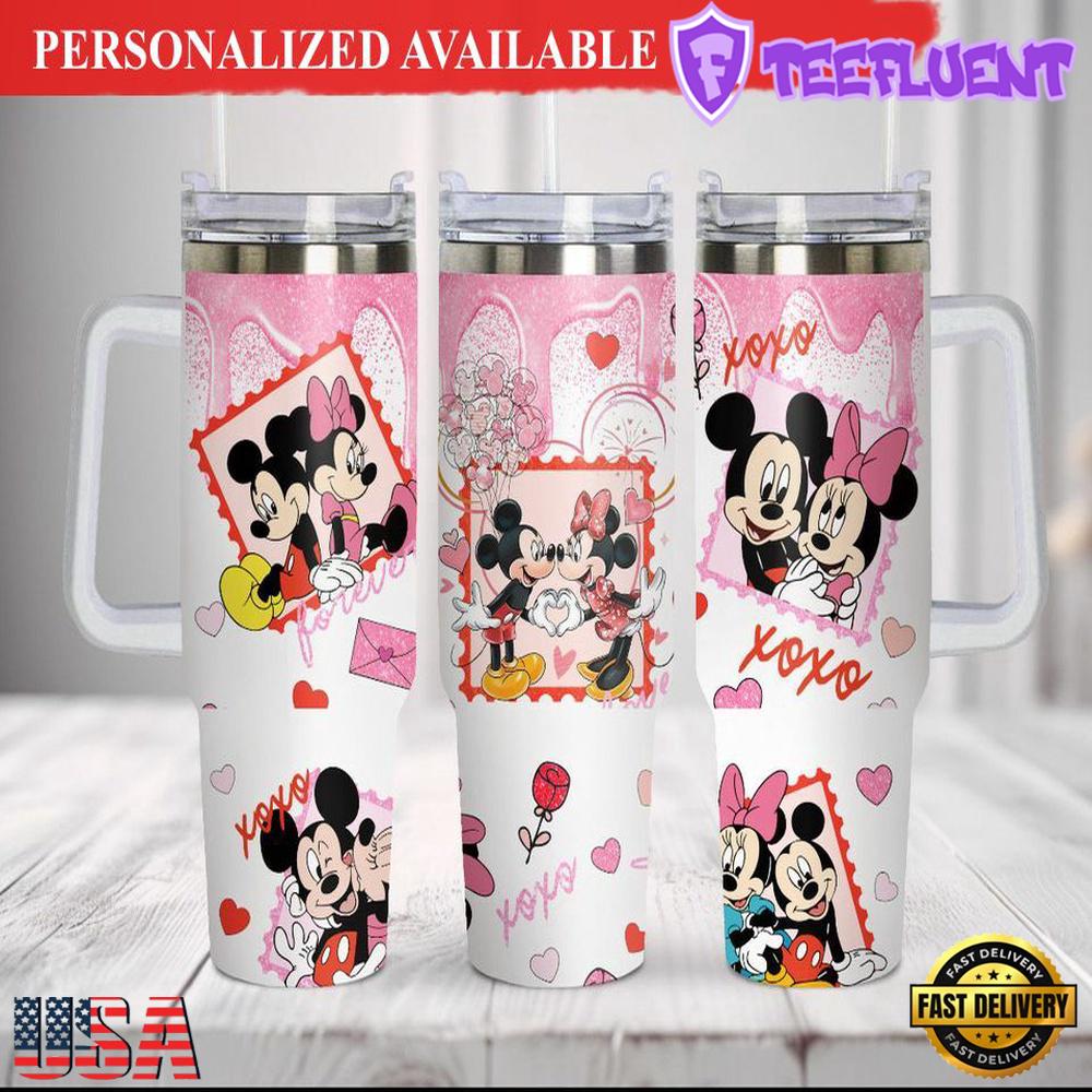 40 oz DisneyMickey Mouse Valentine Tumbler Valentine Gifts - 40oz Tumbler with Handle