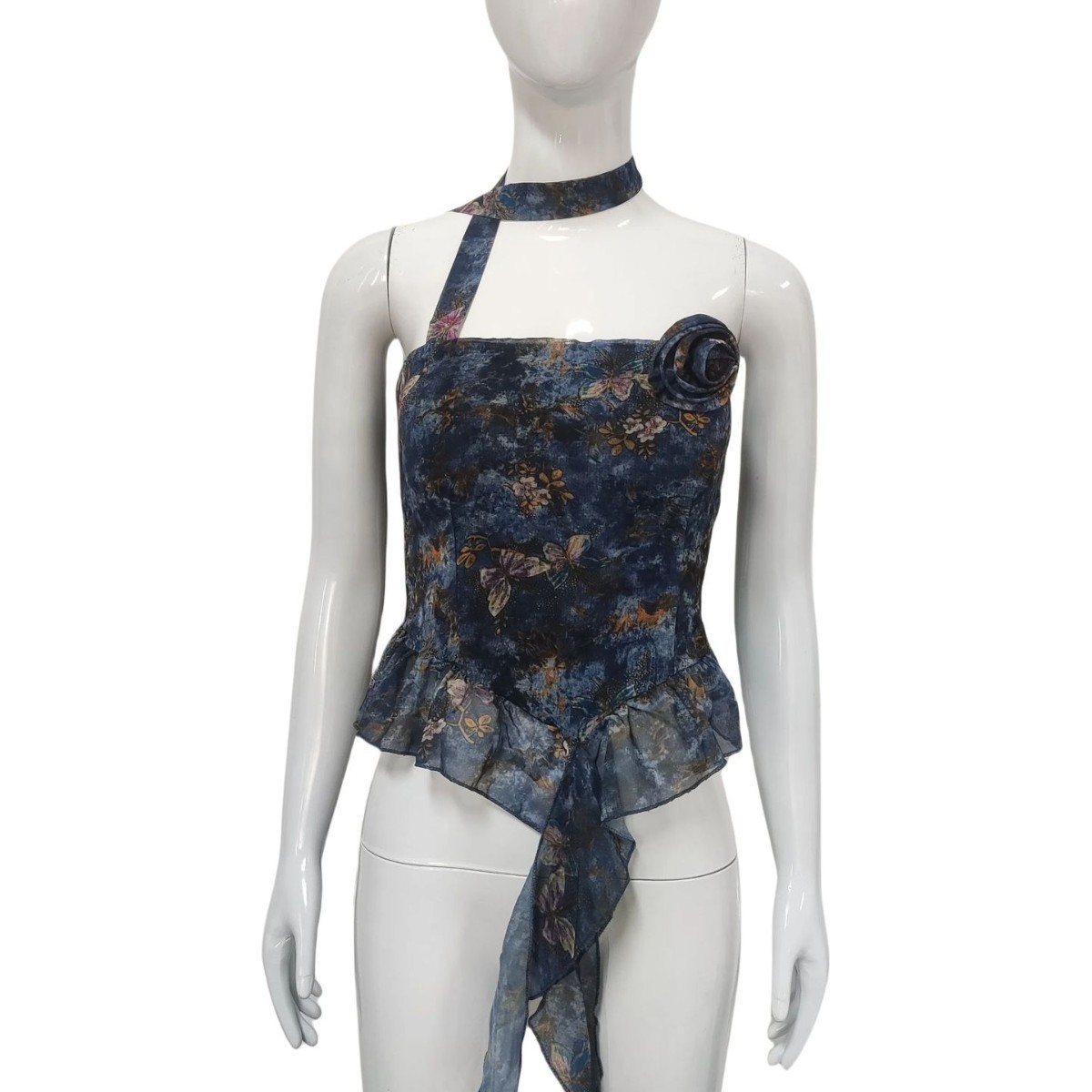 Ins European And American Style Fashion Three-dimensional Flower Tube Top Ruffled Vest 5 49457279 67d1 4488 ad26 ae4e4b3ed865.jpg