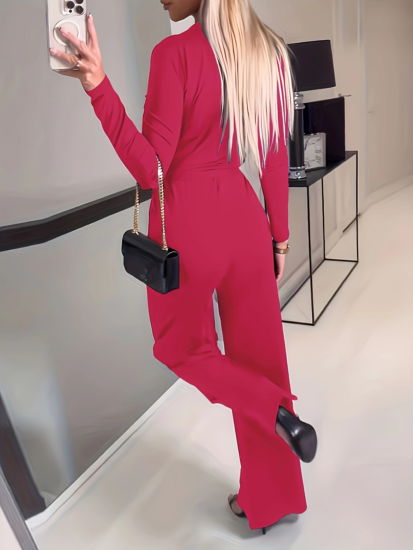 Women's Solid V-neck Bow Tie Waist Slimming Fashion Jumpsuit 2 4c5dbbc4 3b88 4ee5 9652 1dd92c39040f.jpg