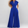 Women's Elegant Solid Color And V-neck Sleeveless Waist Wide-leg Jumpsuit 4 O1CN01Au1Zrl1JLXoUp01Em 2217520541012 0 cib.jpg