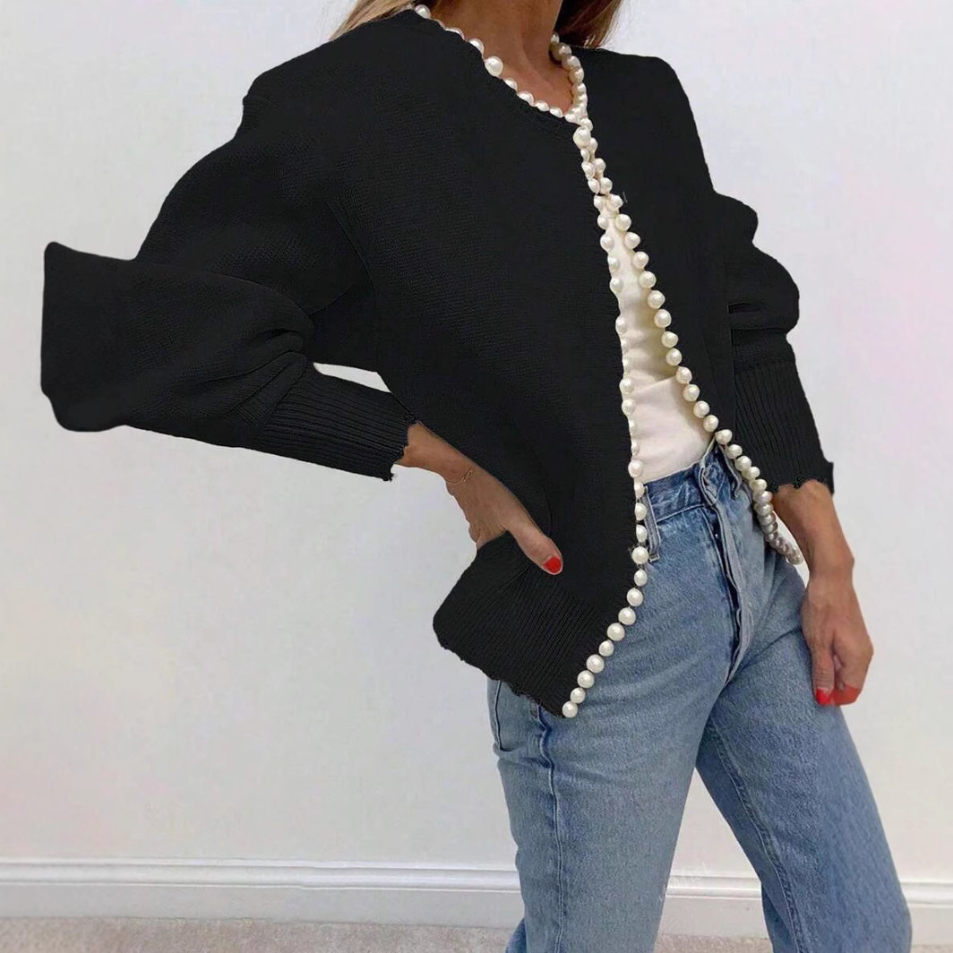 Women's Autumn New Round Neck Pearl Long Sleeve Black Cardigan Coat 2 a7a43816 cfca 4a49 b952 6710ce9e7689.jpg