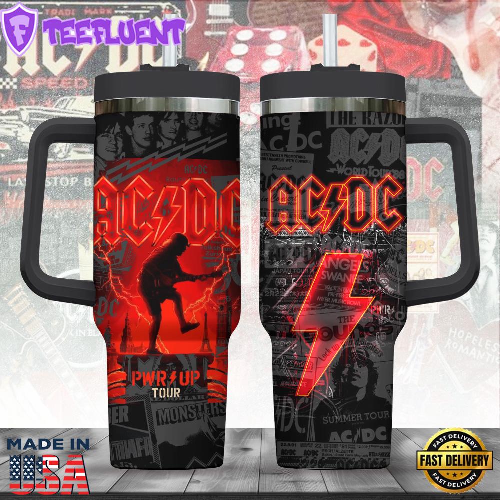 ACDC 40oz Stanley Tumbler Gift For Man And Women