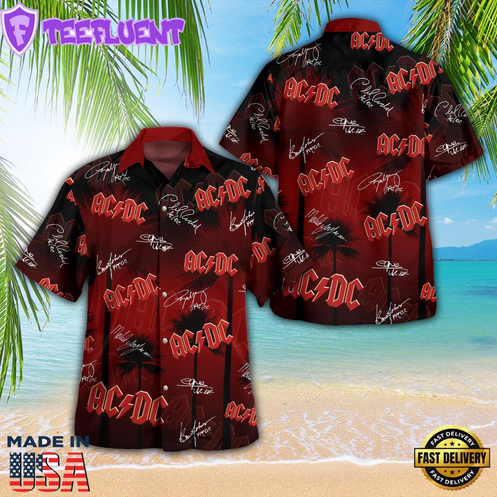 ACDC Band 3D Gift Summer Hawaiian Shirt