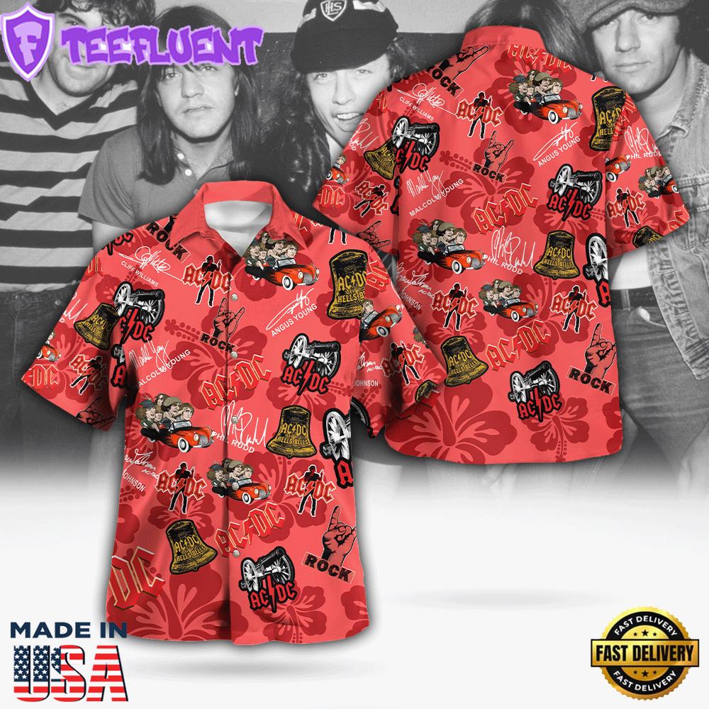 ACDC Band 3D Gift Summer Hawaiian Shirt
