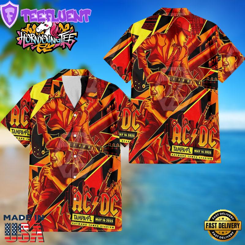 ACDC Pwr Up Event At Raymond James Satdium In Tampa Florida On May 16 2025 Hawaiian Shirt