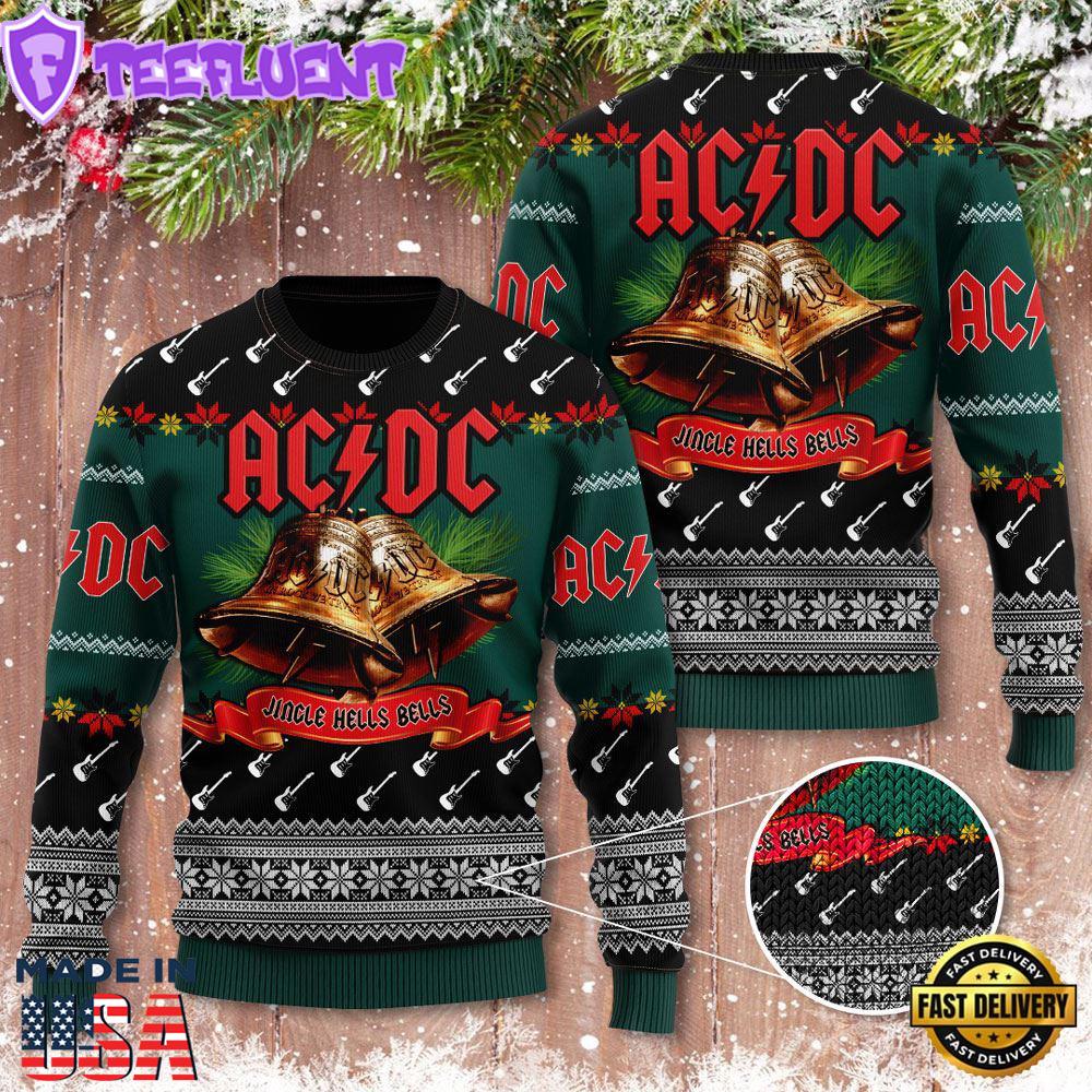Acdc Rock Band 3D Ugly Christmas Ugly Christmas Sweater