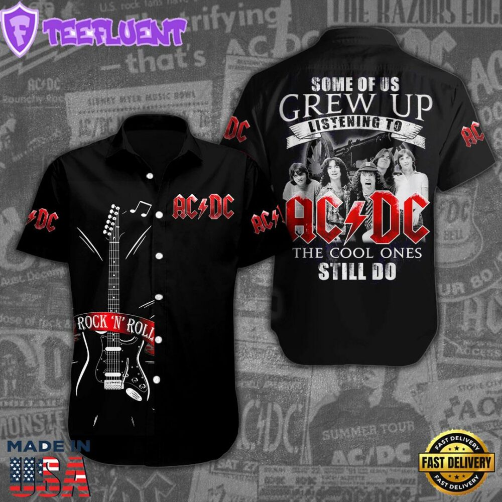 ACDC Short Sleeve Dress Shirt For Fans