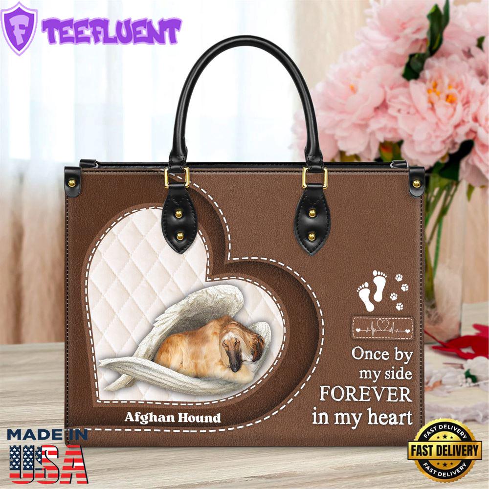 Afghan Hound Forever In My Heart Leather Bag