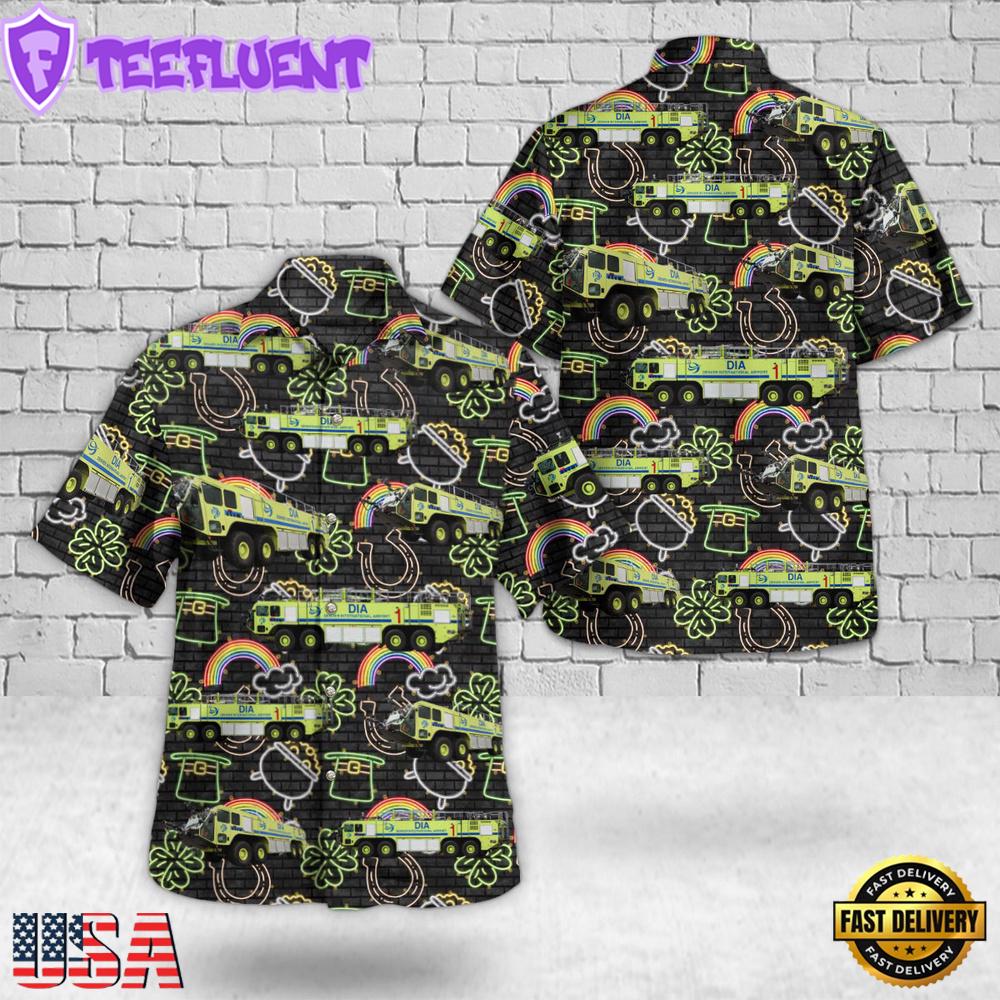Aircraft Rescue and Firefighting Denver International Airport, St Patrick's Day Hawaiian Shirt