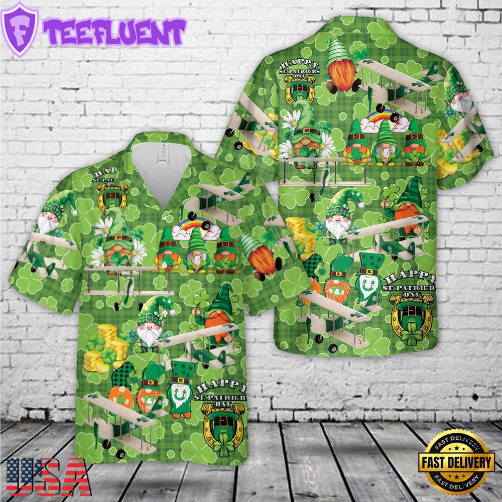 Airplane St. Patrick's Day Hawaiian Shirt