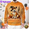 Akita Dog In Spooky Autumn Halloween 3D Shirt