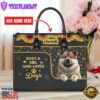 Akita Dog Just A Girl Who Loves Dogs Leather Handbag