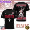 Alabama Crimson Tide x Elvis Presley Football Jersey T-Shirt Black