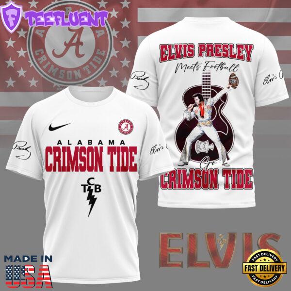 Alabama Crimson Tide x Elvis Presley Football Jersey T-Shirt
