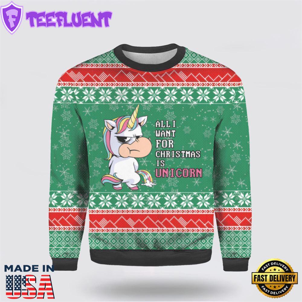 All I Want For Christmas Is Bulldog Ugly Christmas Sweater For Men And Women