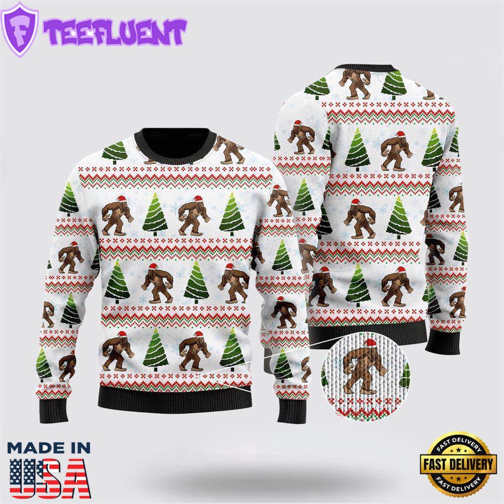Amazing Bigfoot Ugly Christmas Sweater For Men