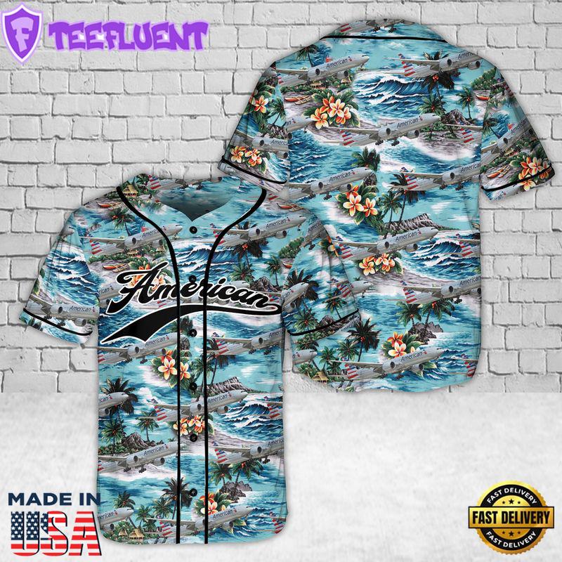 American Airlines Hawaiian Baseball Jersey