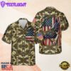 American Flag Air Force Army Camouflage Hawaiian Shirt