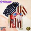 American Flag American Flag Flamingo Hawaiian Shirt