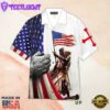 American Flag American Flag White Aloha Cool Hawaiian Shirt