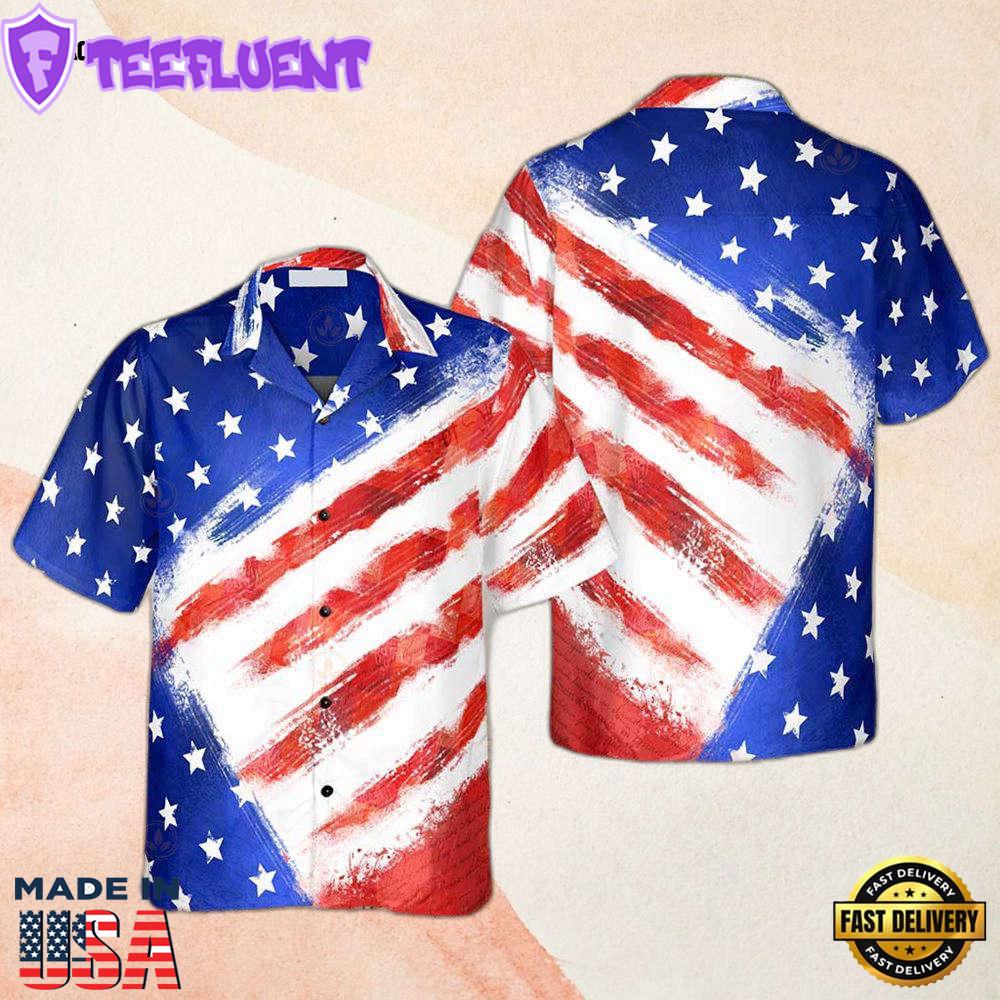 American Flag Beach Shirt Gifts Summer Hawaiian Shirt