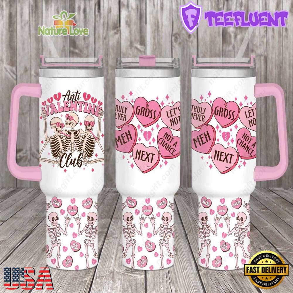 Anti Valentine Club Stainless Steel Tumbler 40Oz With Handle