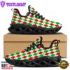Argyle Merry Christmas Print Pattern Black Max Soul Shoes