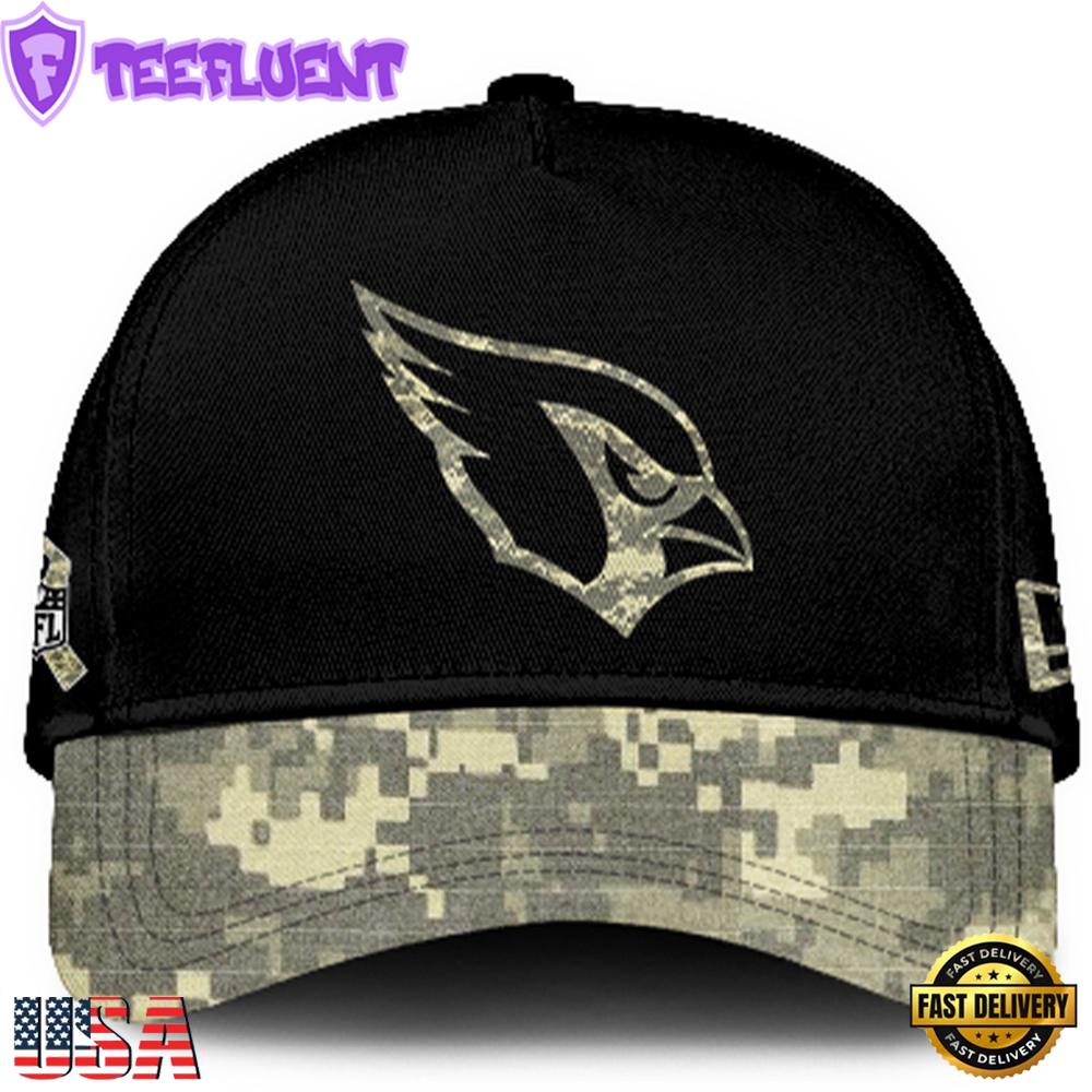 Arizona Cardinals 2024 Salute to Service Club Black Camo Cap Gift For Veteran