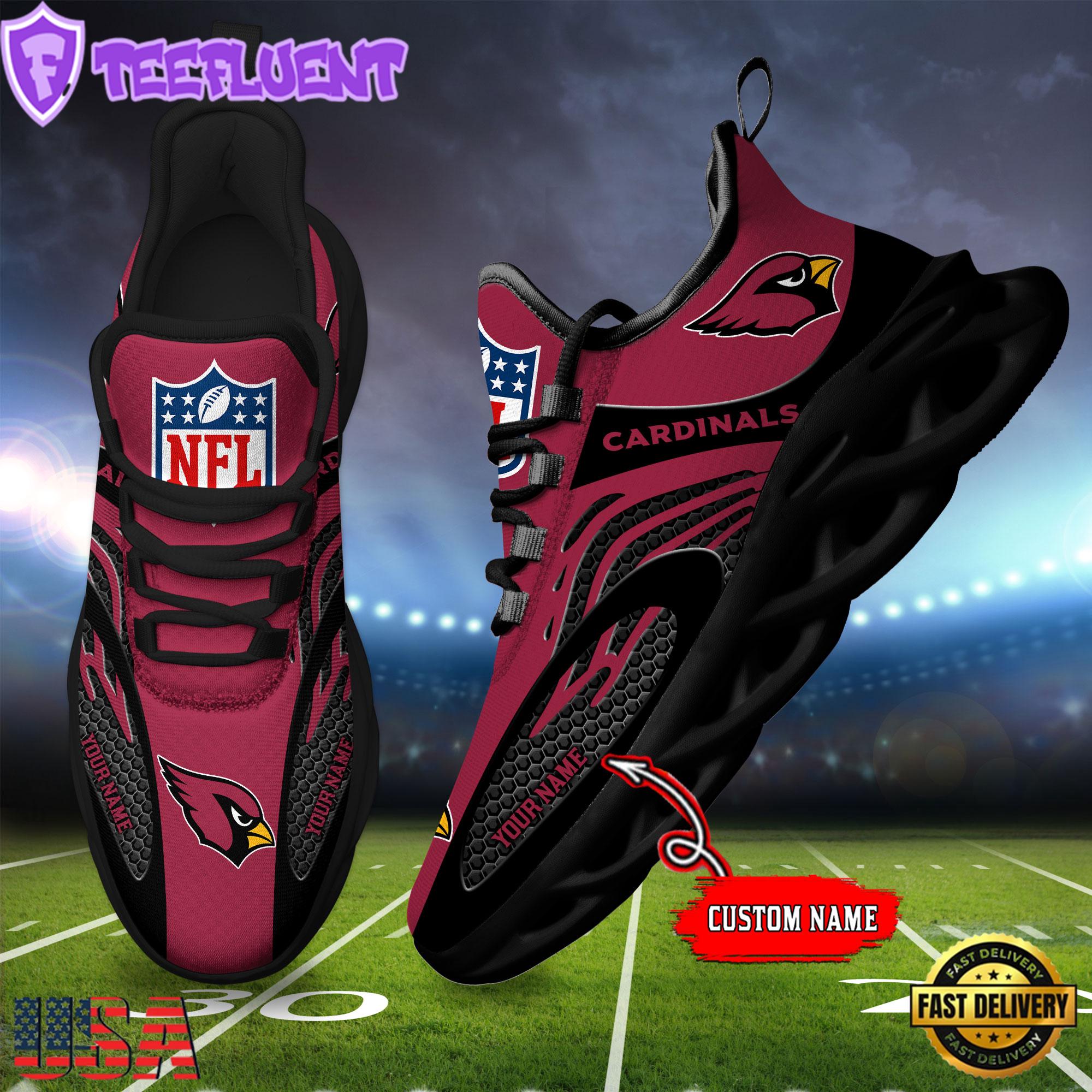 Arizona Cardinals Custom Name NFL Limited New Design Max Soul Shoes , Running Sneakers Shoes Arizona Cardinals Custom Name NFL Limited New Design Max Soul Shoes , Running Sneakers Shoes