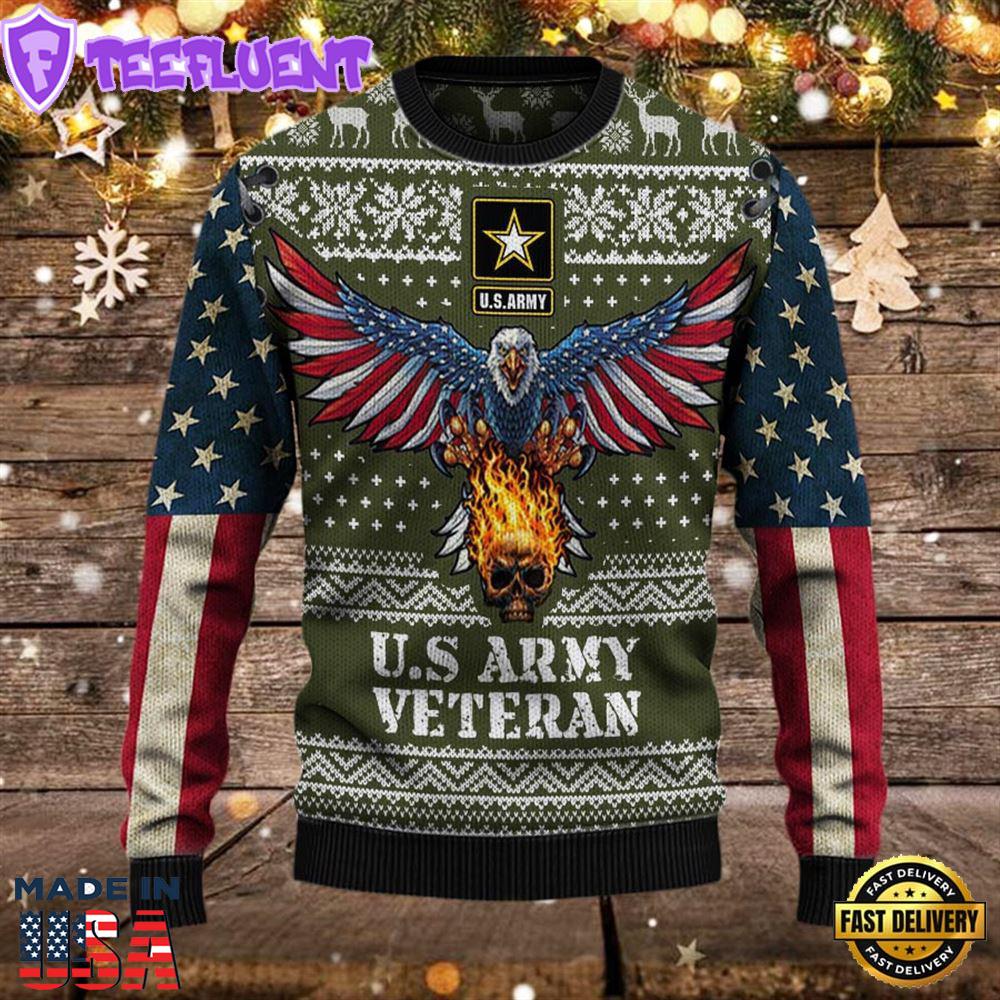 Armed Forces Army Military Vva Vietnam Veterans Day Gift For Father Christmas Ugly Sweater