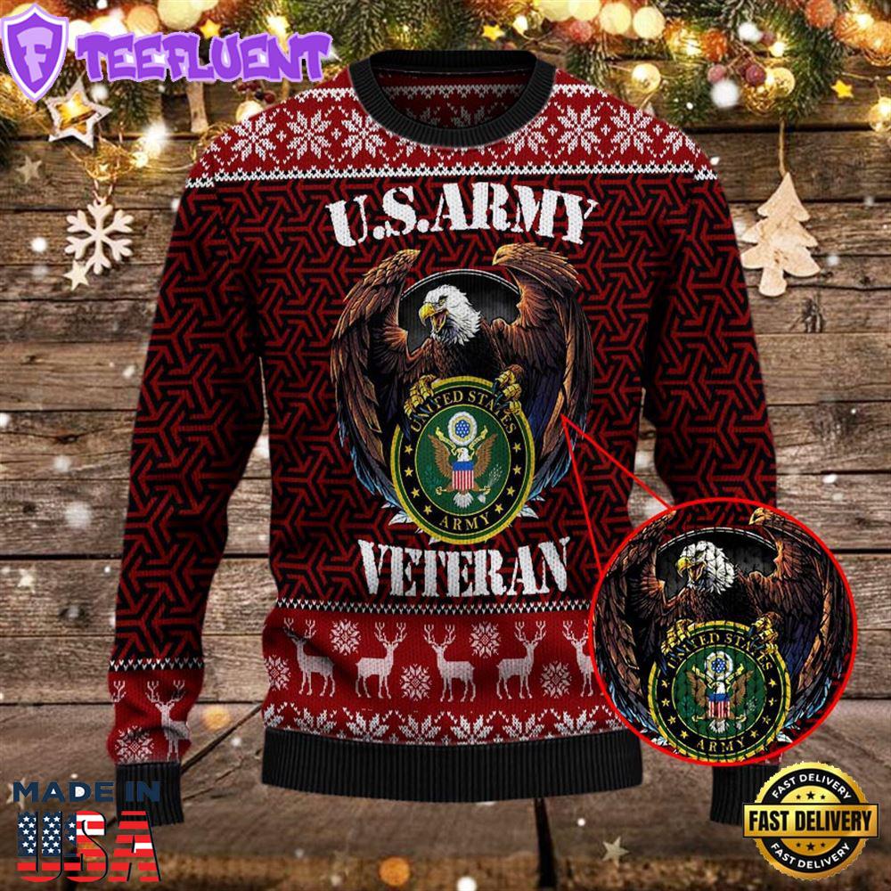 Armed Forces Army Military Vva Vietnam Veterans Day Gift For Father Dad Christmas Sweater