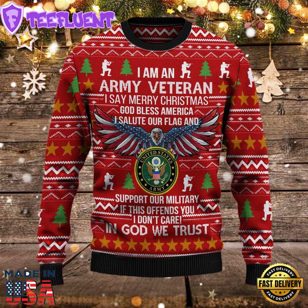 Armed Forces Army Military Vva Vietnam Veterans Day Gift For Father Dad Christmas Sweaters