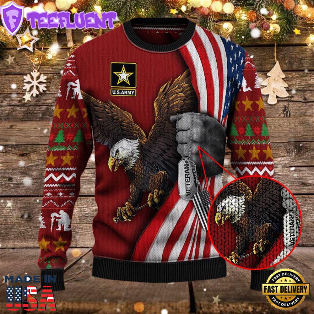 Armed Forces Army Military Vva Vietnam Veterans Day Gift For Father Dad Christmas Ugly Sweater Xmas