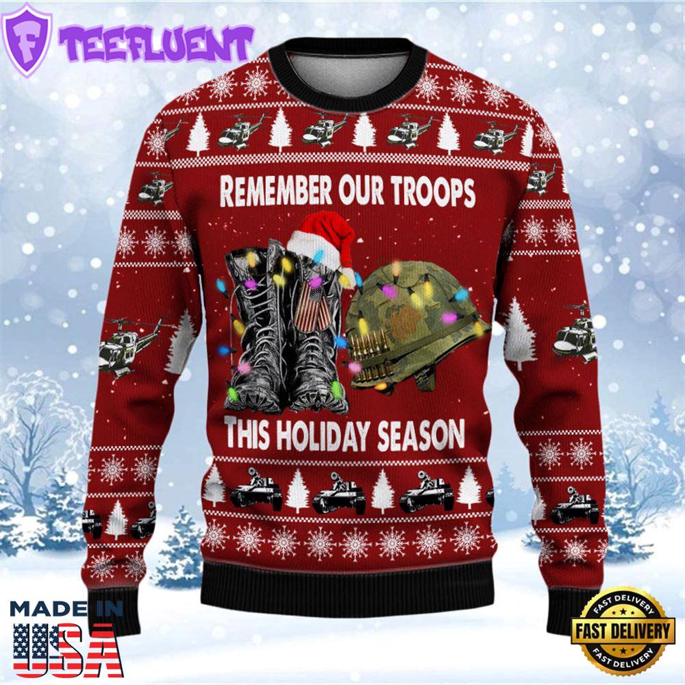 Armed Forces Army Navy Usmc Marine Air Forces Veteran Military Soldier Ugly Sweater