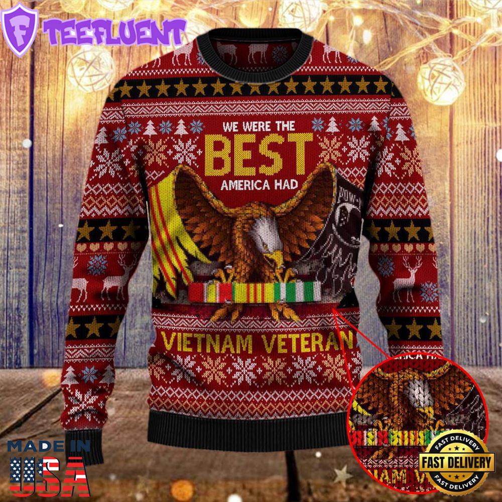 Armed Forces Army Usn Navy Usmc Marine Usaf Air Forces Uscg Coast Guard Military Vva Vietnam Veterans Day Gift For Father Dad Christmas Ugly