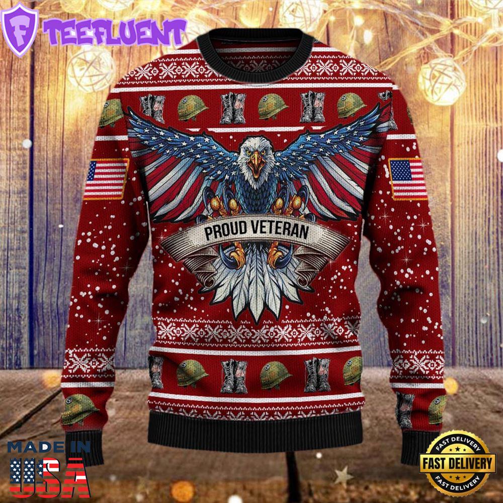 Armed Forces Army Usn Navy Usmc Marine Usaf Air Forces Uscg Coast Guard Military Vva Vietnam Veterans Day Gift For Father Dad Ugly Sweater Wool Sweater