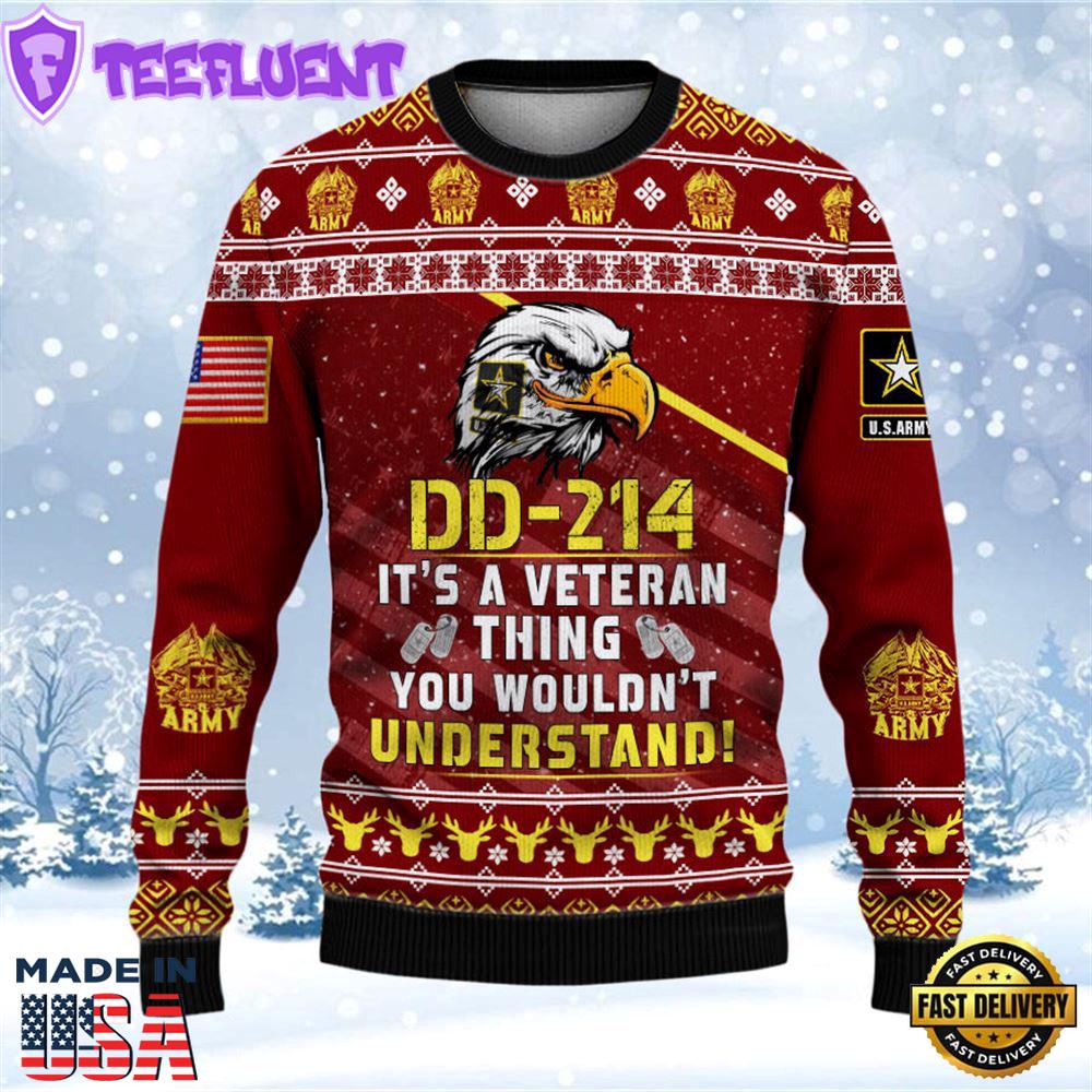 Armed Forces Army Veteran Military Soldier Ugly Sweater 3D
