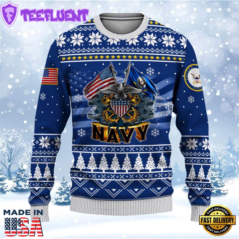 Armed Forces Navy Veteran Military Soldier Ugly Sweater 3D