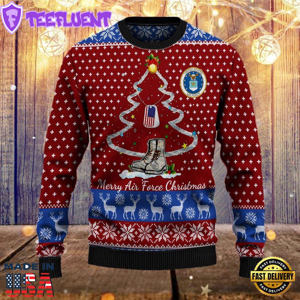 Armed Forces Usaf Air Forces Military Vva Vietnam Veterans Day Gift For Father Dad Christmas Ugly Sweater 3D