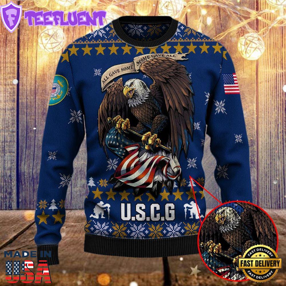 Armed Forces Uscg Coast Guard Military Vva Vietnam Veterans Day Gift Dad Christmas Ugly Sweate