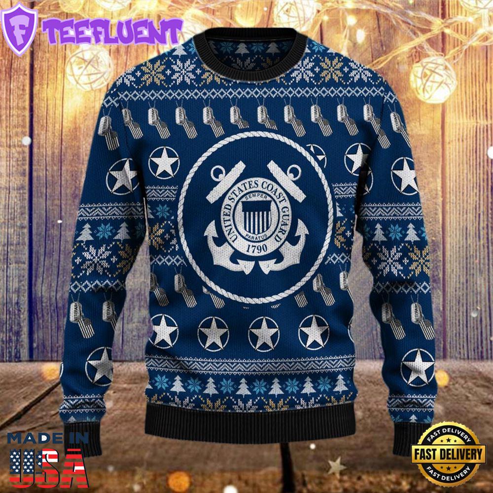 Armed Forces Uscg Coast Guard Military Vva Vietnam Veterans Day Gift For Father Dad Christmas Ugly