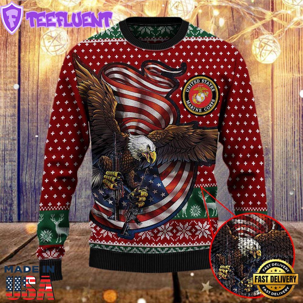Armed Forces Usmc Marine Military Vva Vietnam Veterans Day Gift For Father Dad Christmas Ugly Sweaters