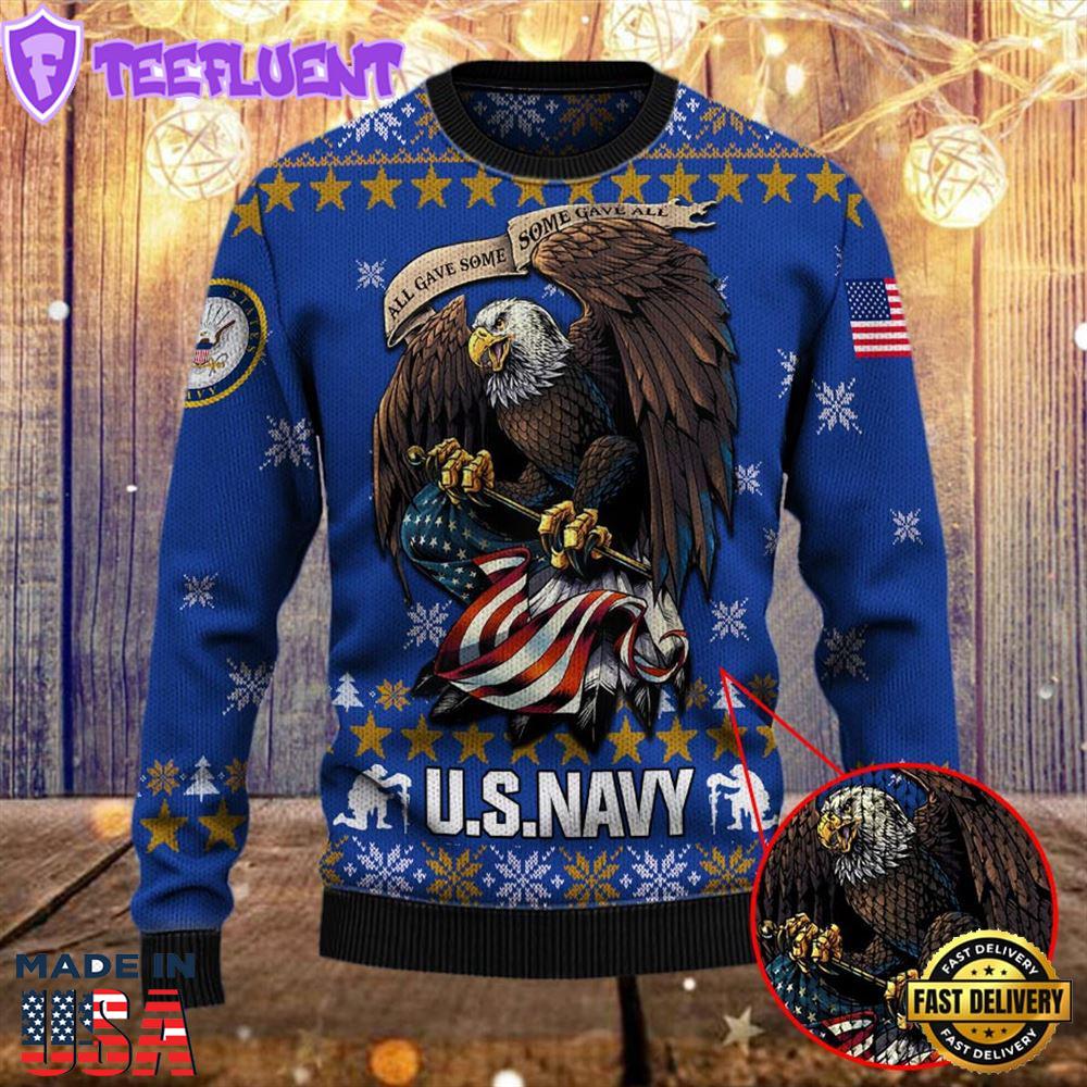 Armed Forces Usn Navy Military Vva Vietnam Veterans Day Gift For Father Dad Christmas Sweater