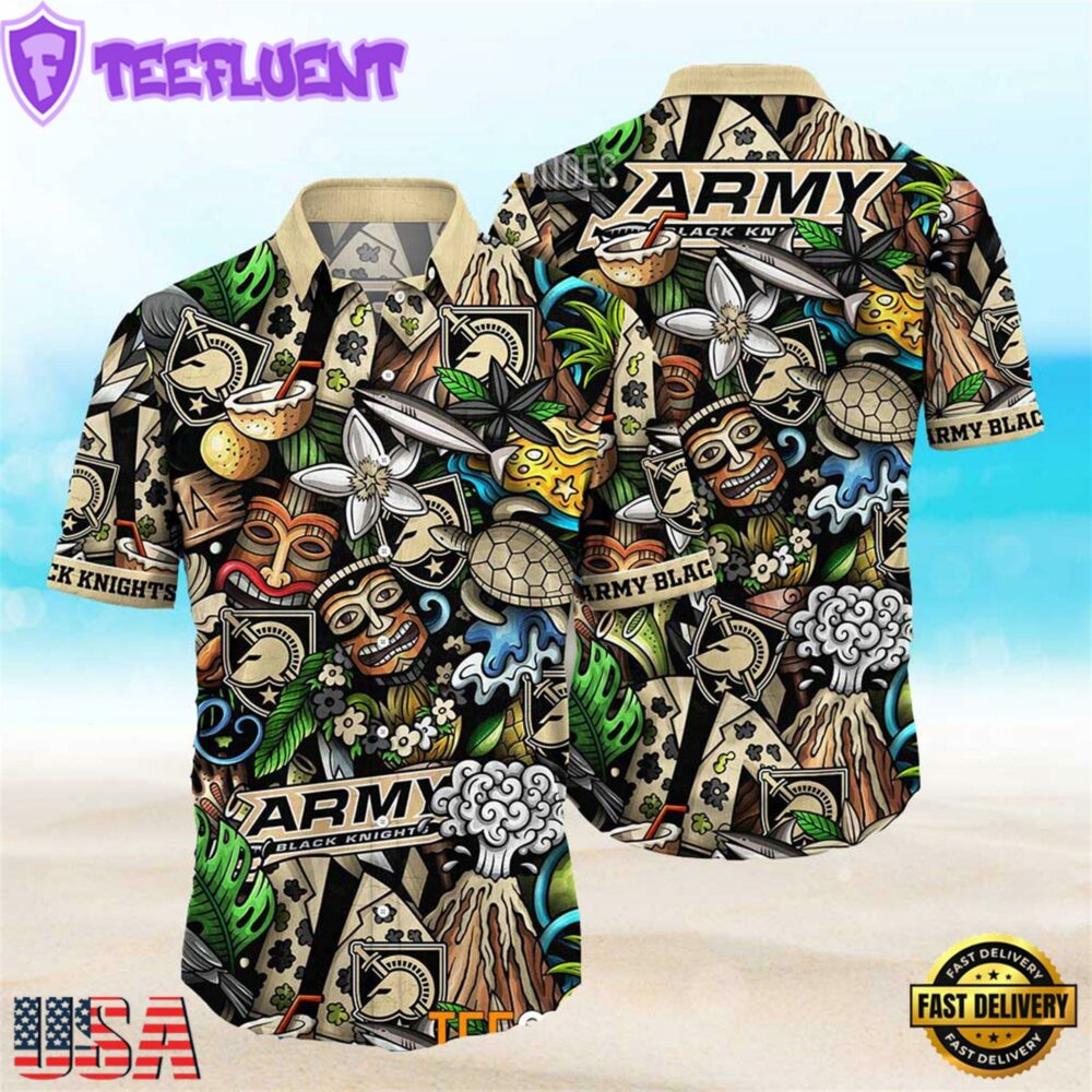 Army Black Knights Ncaa Mens Floral Special Design Hawaiian Shirt