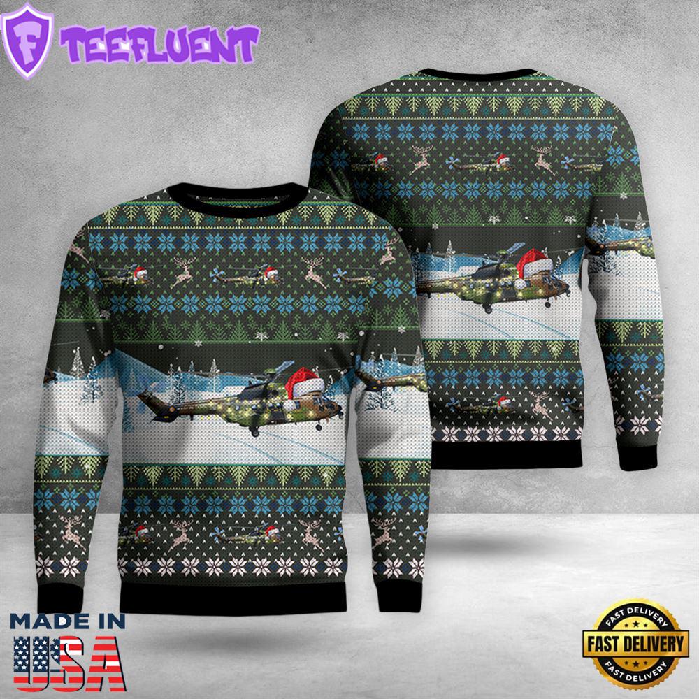 A?rospatiale AS 532UL Super Puma 2 French Army Christmas Hawaiian Shirt