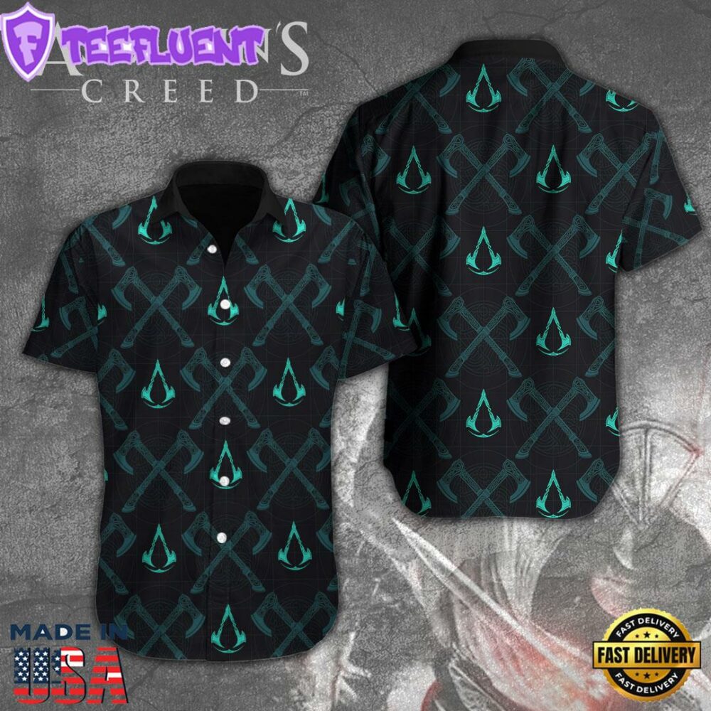 Assassin's Creed Short Sleeve Dress Shirt For Man And Women