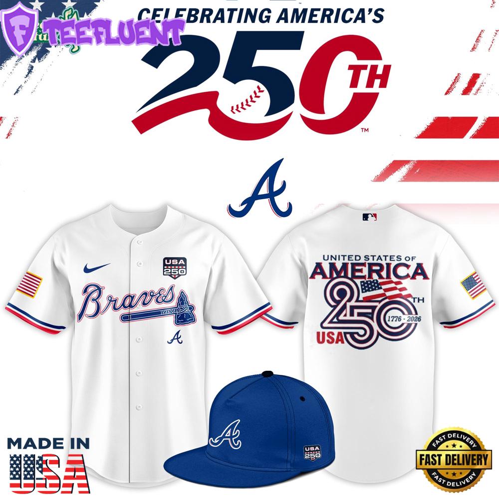Atlanta Braves USA 250th Anniversary Limited Edition Baseball Jersey 2026